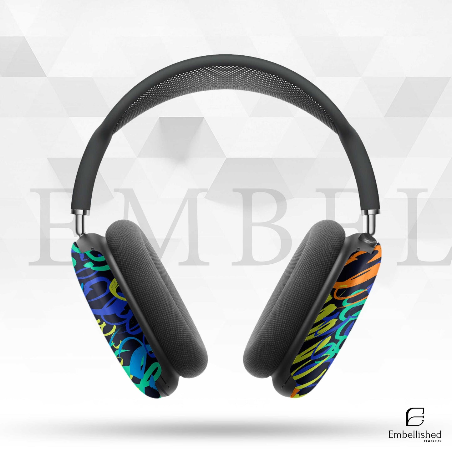 Color Burst Skin for Apple Airpods Max Headphones - Printed Vinyl Wrap Decal Sticker Protective Grip - Colorful Pattern Rainbow