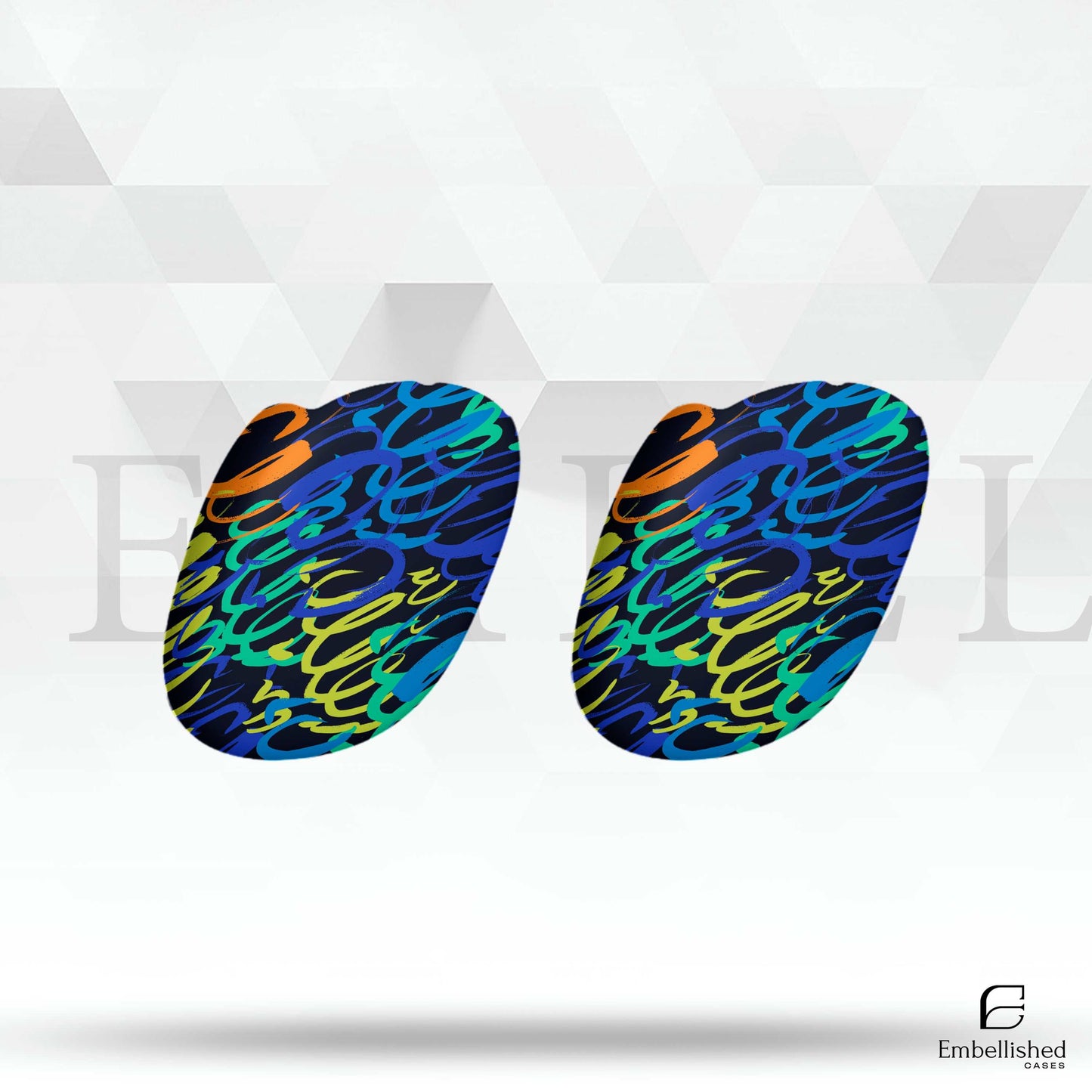 Color Burst Skin for Apple Airpods Max Headphones - Printed Vinyl Wrap Decal Sticker Protective Grip - Colorful Pattern Rainbow