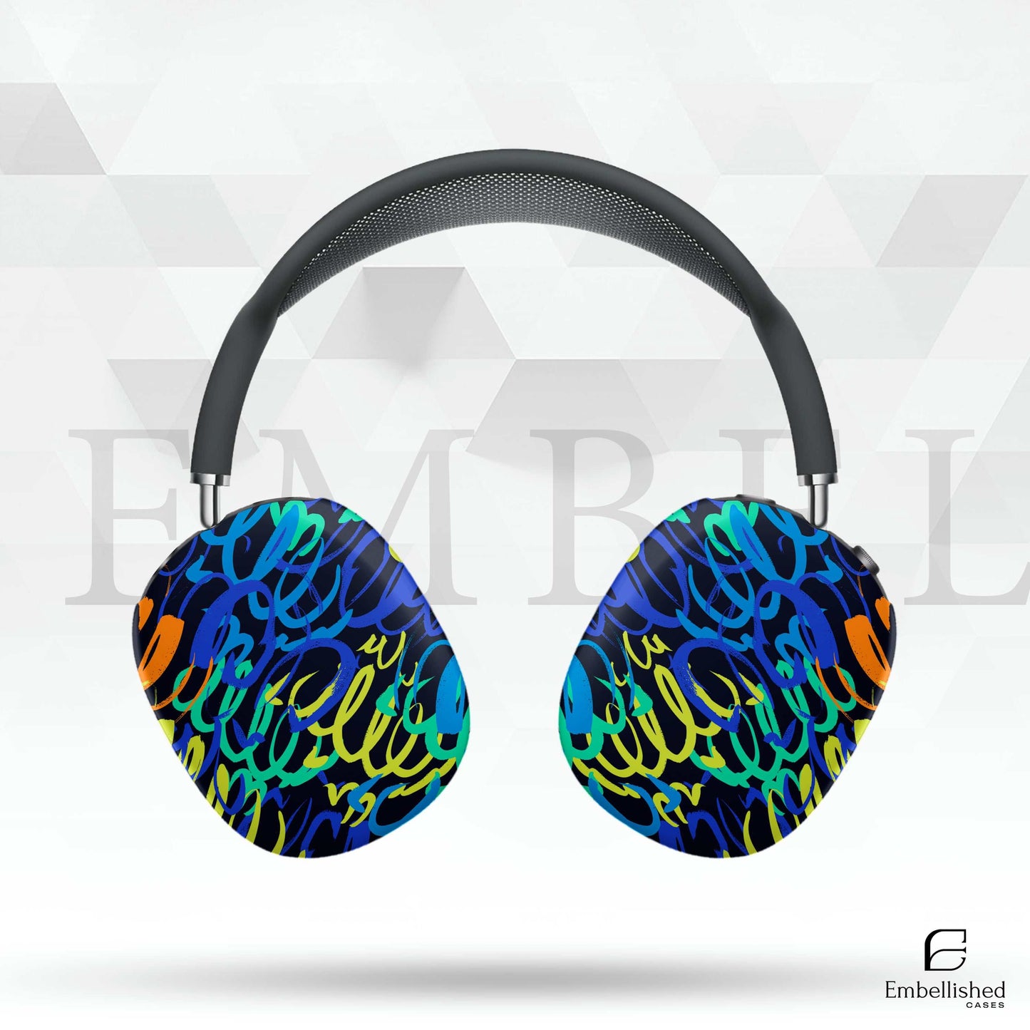 Color Burst Skin for Apple Airpods Max Headphones - Printed Vinyl Wrap Decal Sticker Protective Grip - Colorful Pattern Rainbow