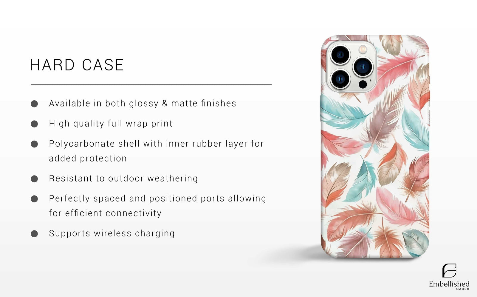 Bohemian Feather Magnetic Phone Case | Stylish & Durable Protection