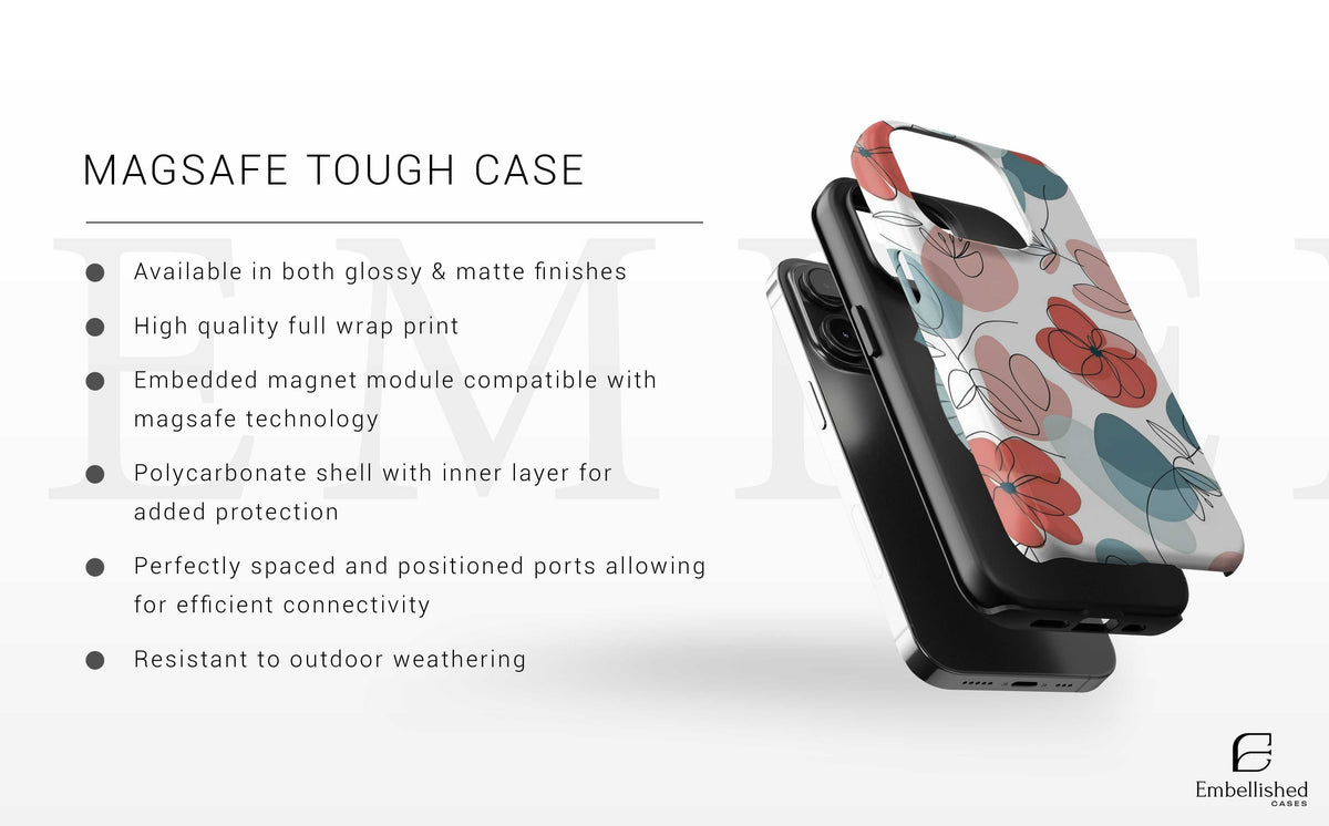 Floral Magnetic Tough Cases - Stylish and Durable Phone Protection