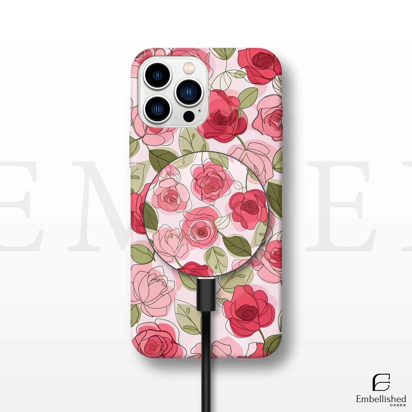 Floral Impact-Resistant Phone Case - Colorful Rose Design for Stylish Protection