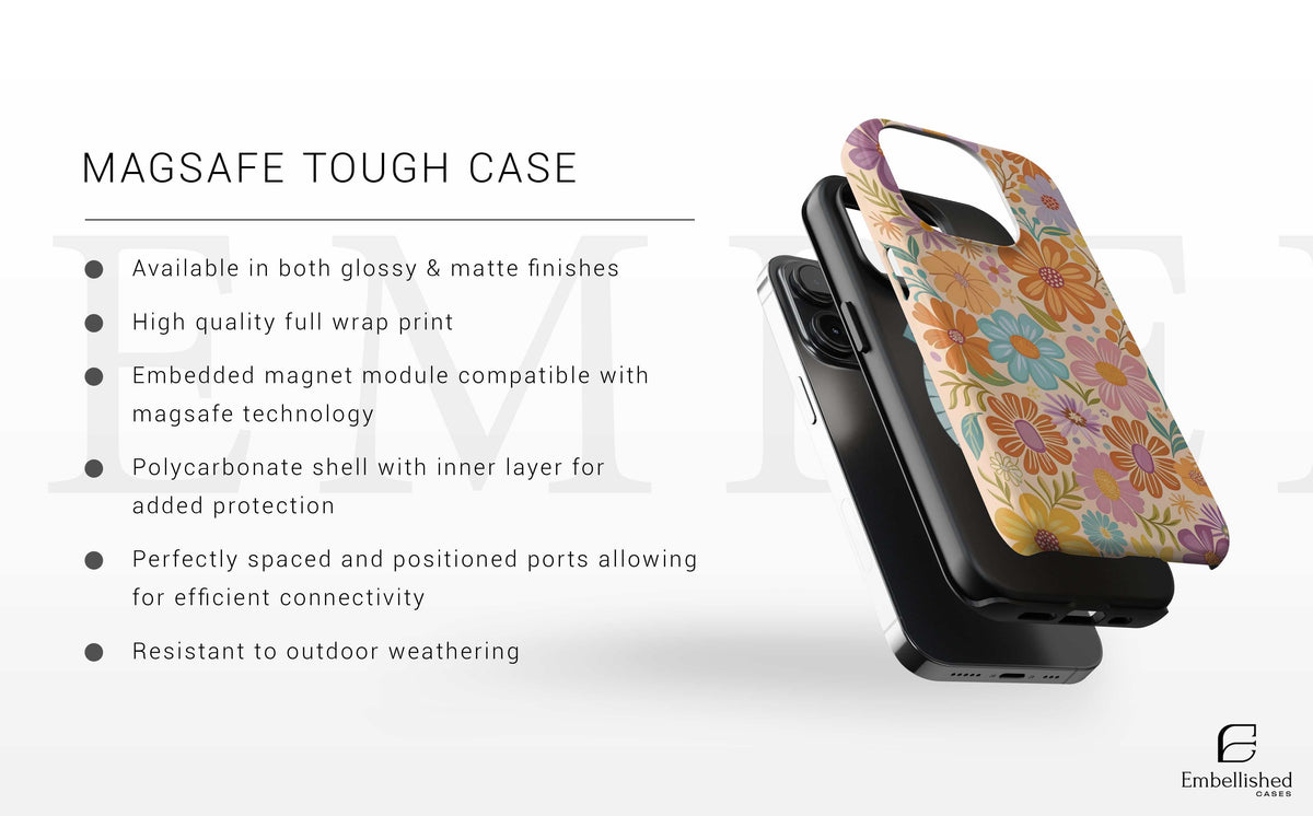 Flower Power Tough Phone Cases - Durable Floral Design for Nature Lovers