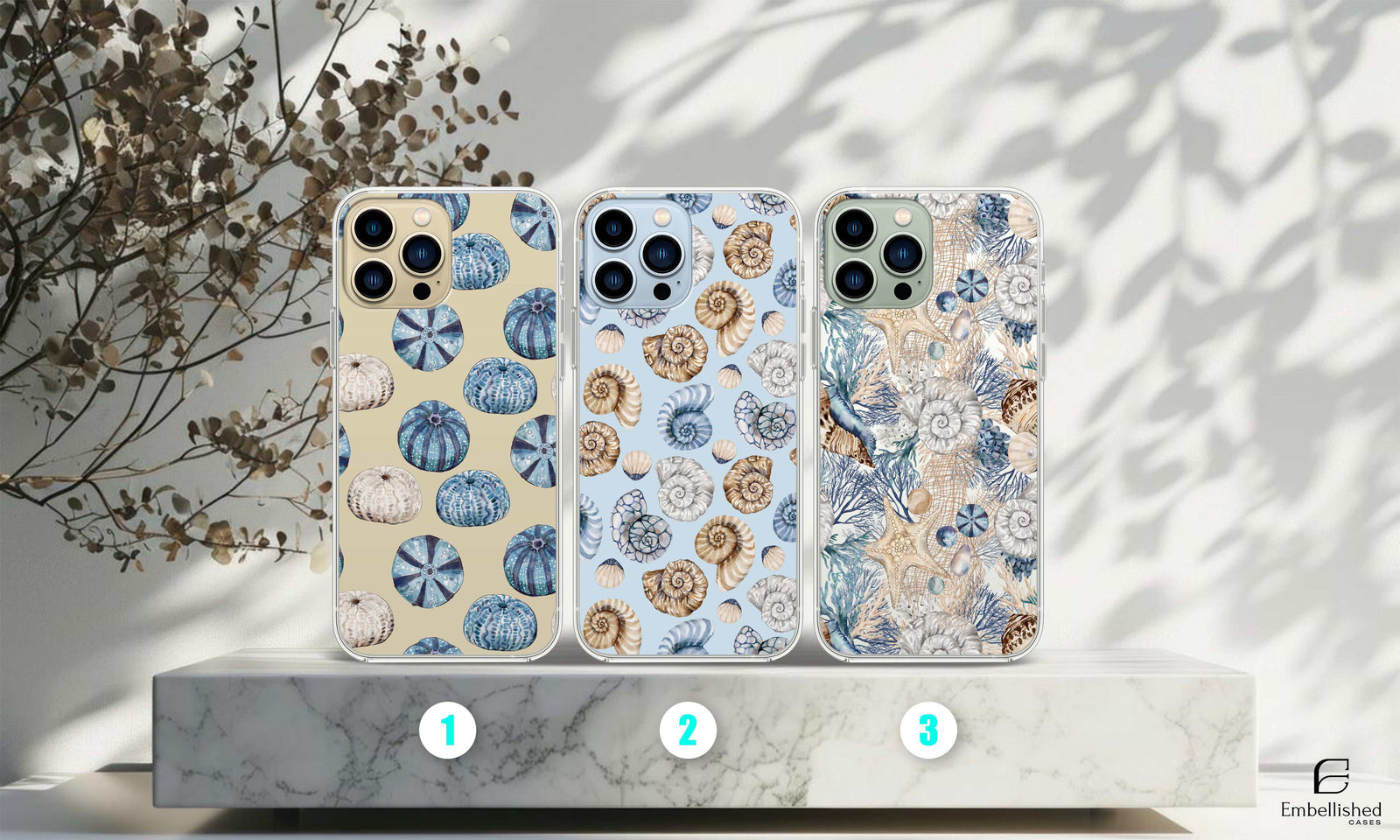 Nautical Clear Phone Case - Ocean-Inspired Coastal Design