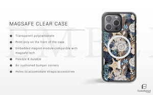 Nautical Clear Phone Case - Ocean-Inspired Coastal Design