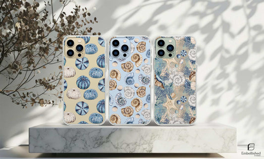 Nautical Clear Phone Case - Ocean-Inspired Coastal Design