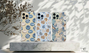 Nautical Clear Phone Case - Ocean-Inspired Coastal Design