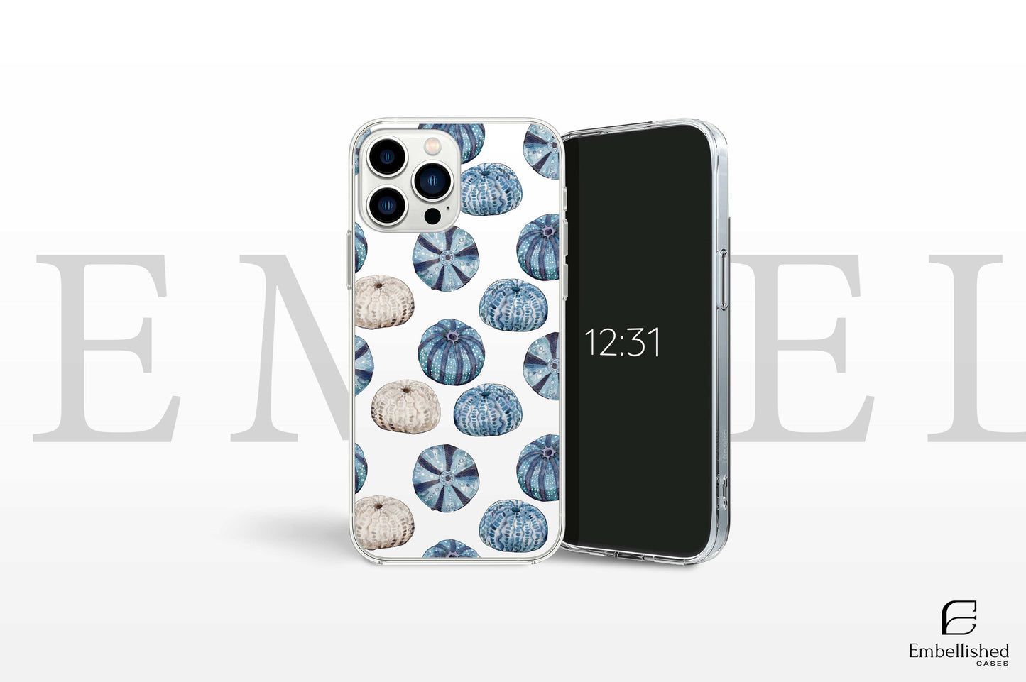 Nautical Clear Phone Case - Ocean-Inspired Coastal Design