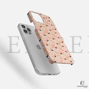 Peach Floral Petal Pattern Phone Cover - Embellished Cases