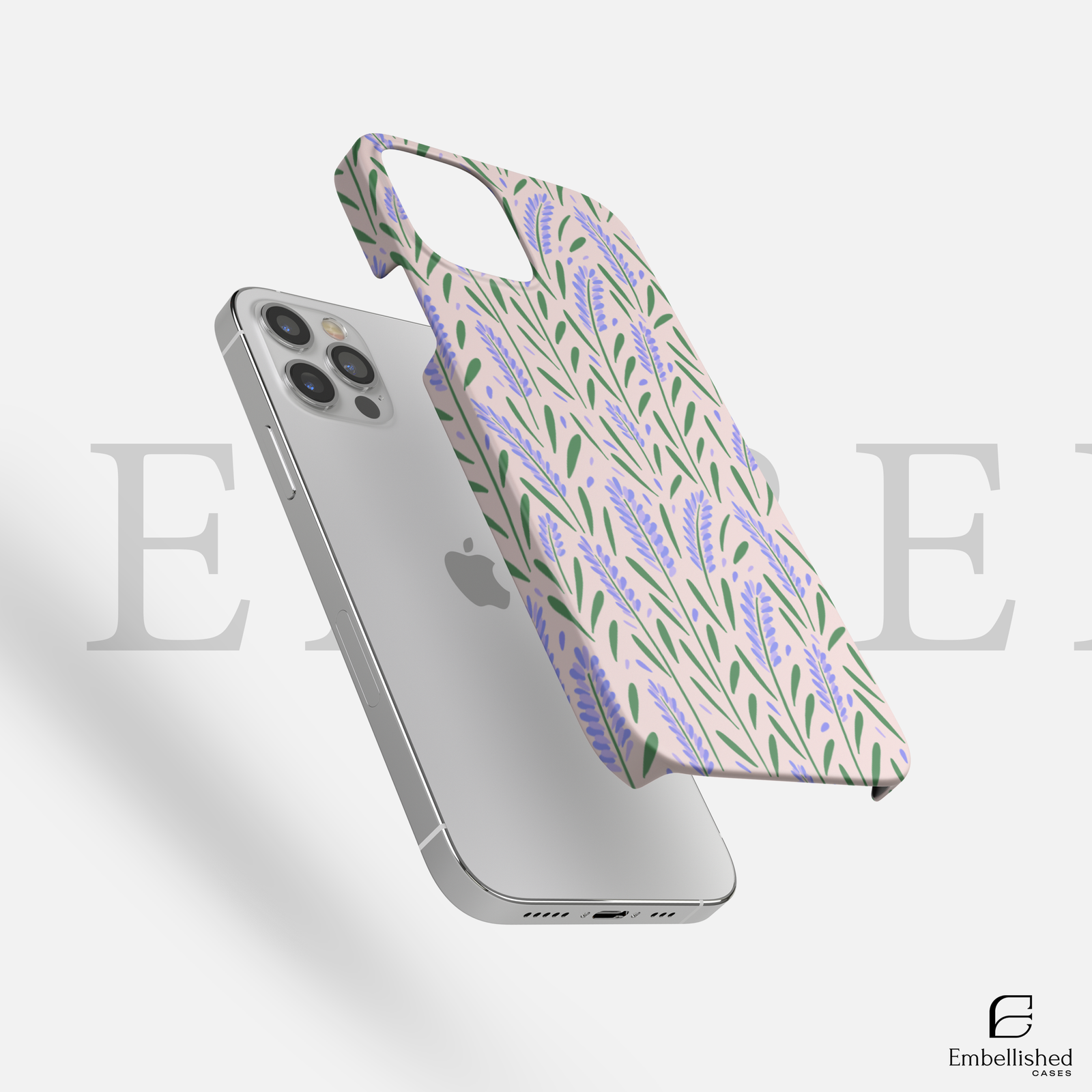 Lavender Field Tough Phone Case - Floral Protective Phone Case