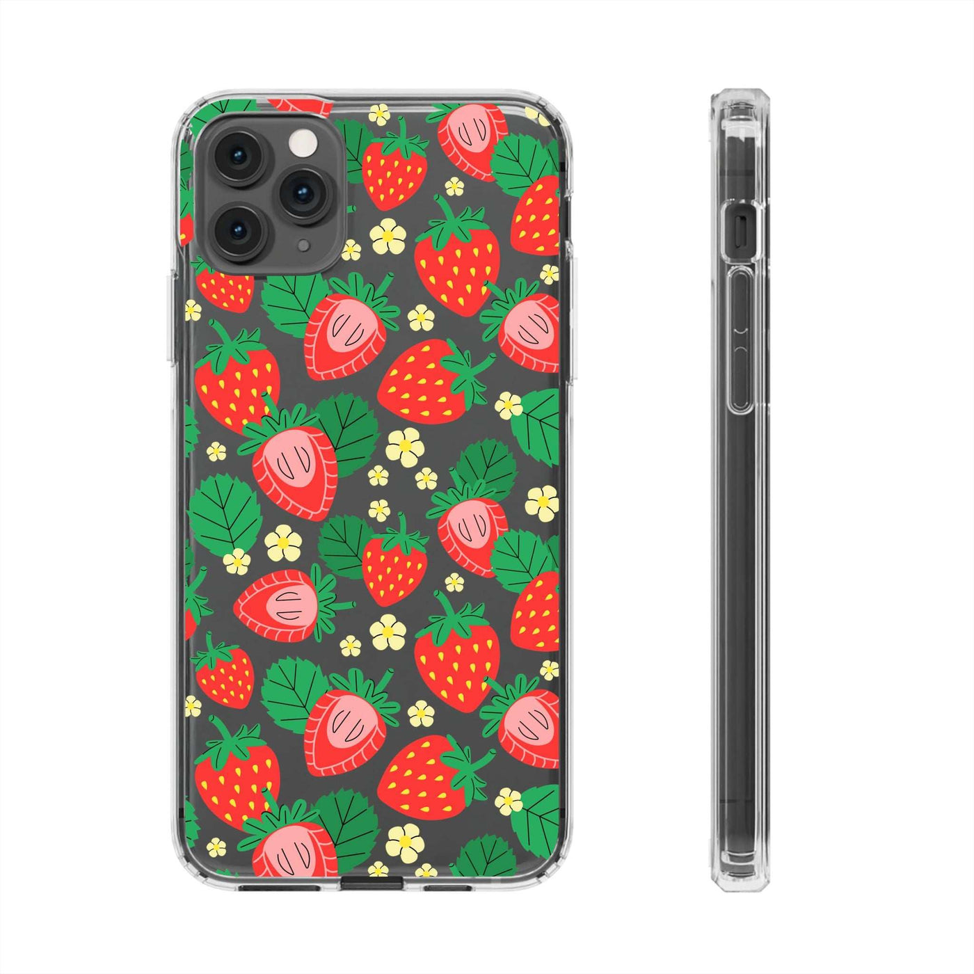 Fruit Stickers Summer Aesthetic Eat Your Veggies Clear iPhone Case For iPhone 14, iPhone 13, iPhone 12, iPhone 16 Pro, 15 Pro Max Cover