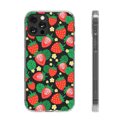 Fruit Stickers Summer Aesthetic Eat Your Veggies Clear iPhone Case For iPhone 14, iPhone 13, iPhone 12, iPhone 16 Pro, 15 Pro Max Cover
