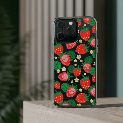 Fruit Stickers Summer Aesthetic Eat Your Veggies Clear iPhone Case For iPhone 14, iPhone 13, iPhone 12, iPhone 16 Pro, 15 Pro Max Cover