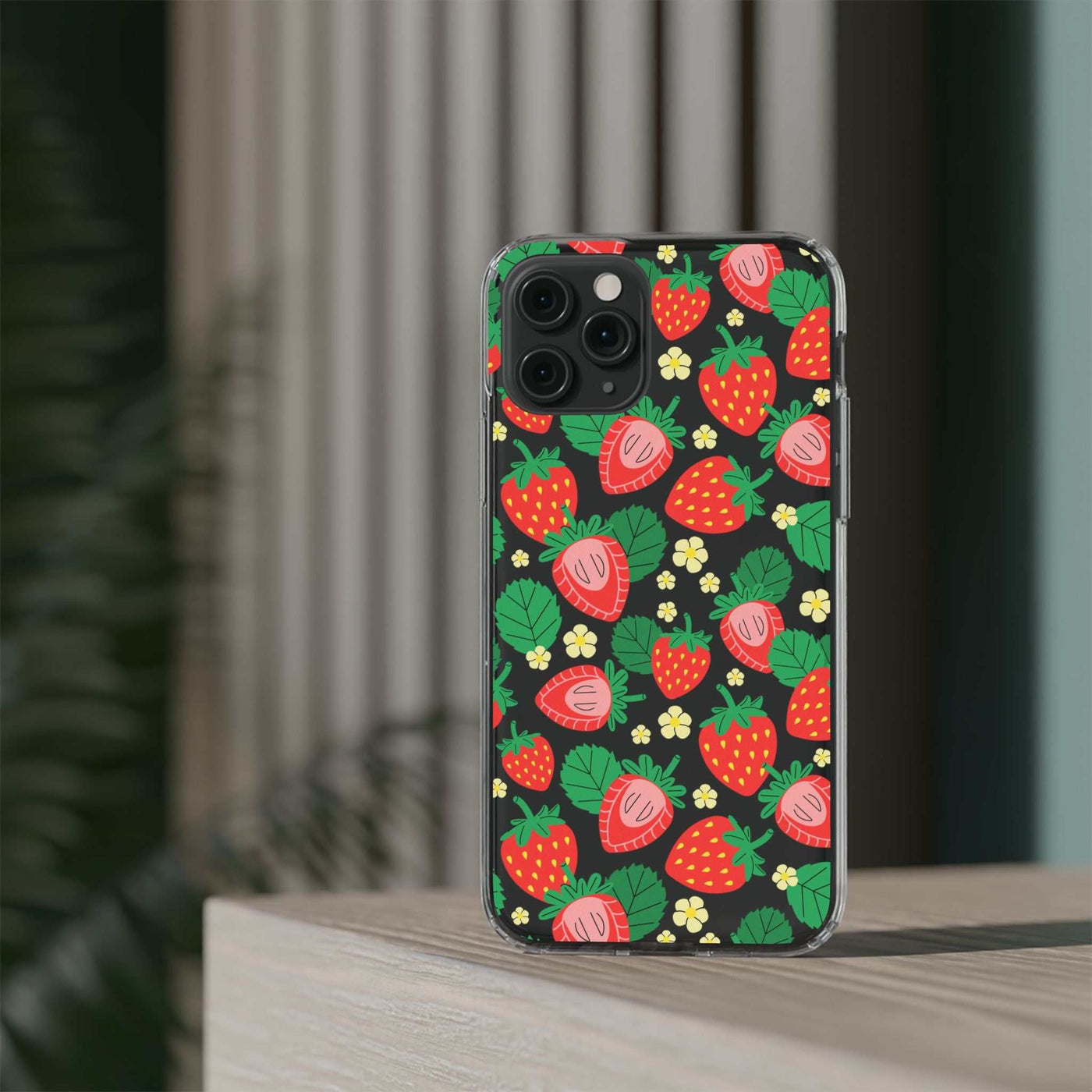 Fruit Stickers Summer Aesthetic Eat Your Veggies Clear iPhone Case For iPhone 14, iPhone 13, iPhone 12, iPhone 16 Pro, 15 Pro Max Cover