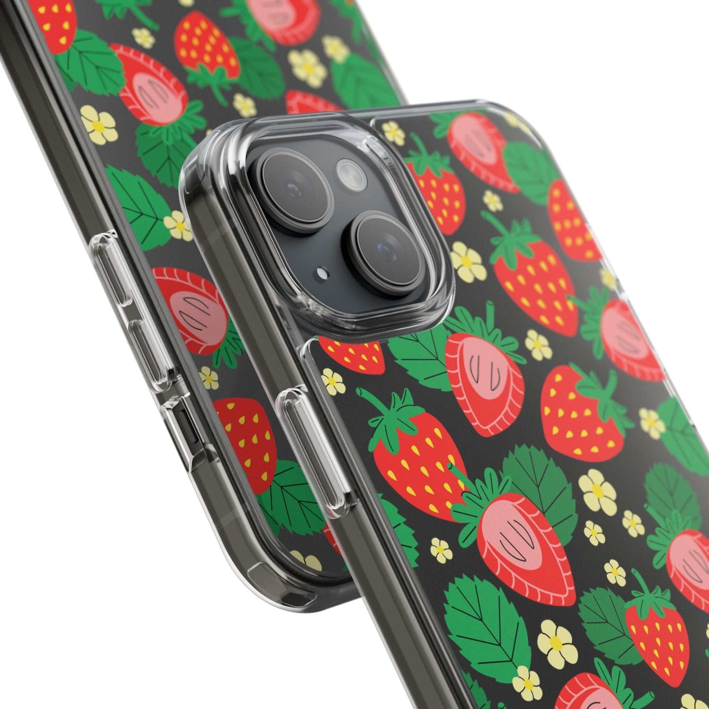 Fruit Stickers Summer Aesthetic Eat Your Veggies Clear iPhone Case For iPhone 14, iPhone 13, iPhone 12, iPhone 16 Pro, 15 Pro Max Cover