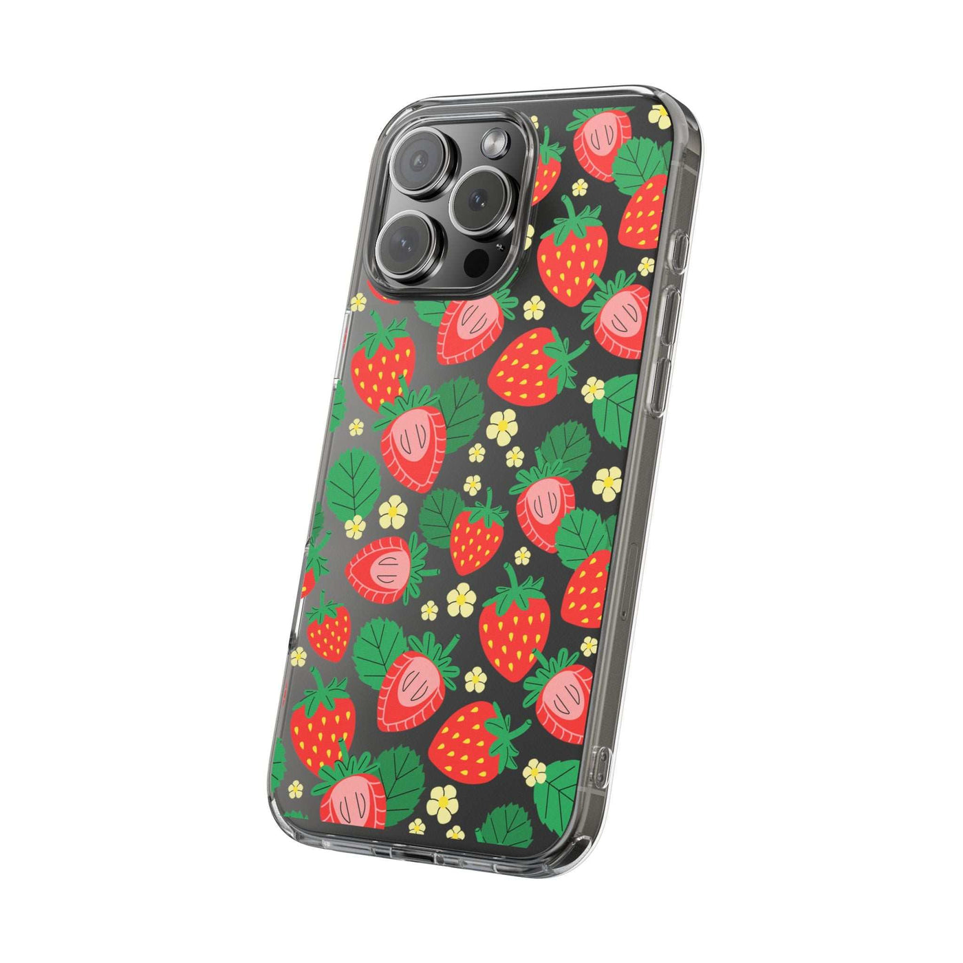 Fruit Stickers Summer Aesthetic Eat Your Veggies Clear iPhone Case For iPhone 14, iPhone 13, iPhone 12, iPhone 16 Pro, 15 Pro Max Cover