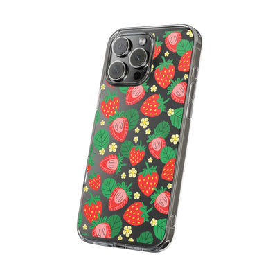Fruit Stickers Summer Aesthetic Eat Your Veggies Clear iPhone Case For iPhone 14, iPhone 13, iPhone 12, iPhone 16 Pro, 15 Pro Max Cover