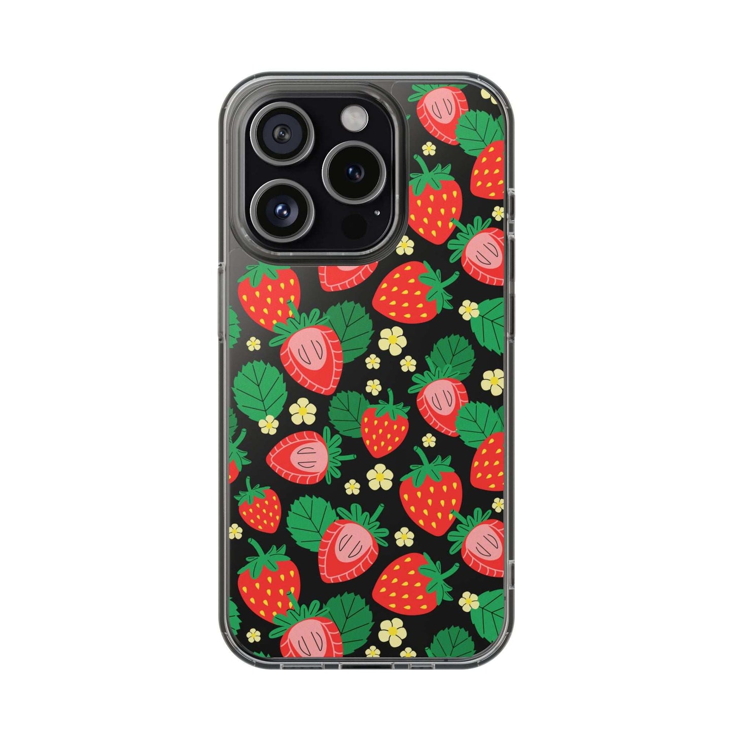 Fruit Stickers Summer Aesthetic Eat Your Veggies Clear iPhone Case For iPhone 14, iPhone 13, iPhone 12, iPhone 16 Pro, 15 Pro Max Cover