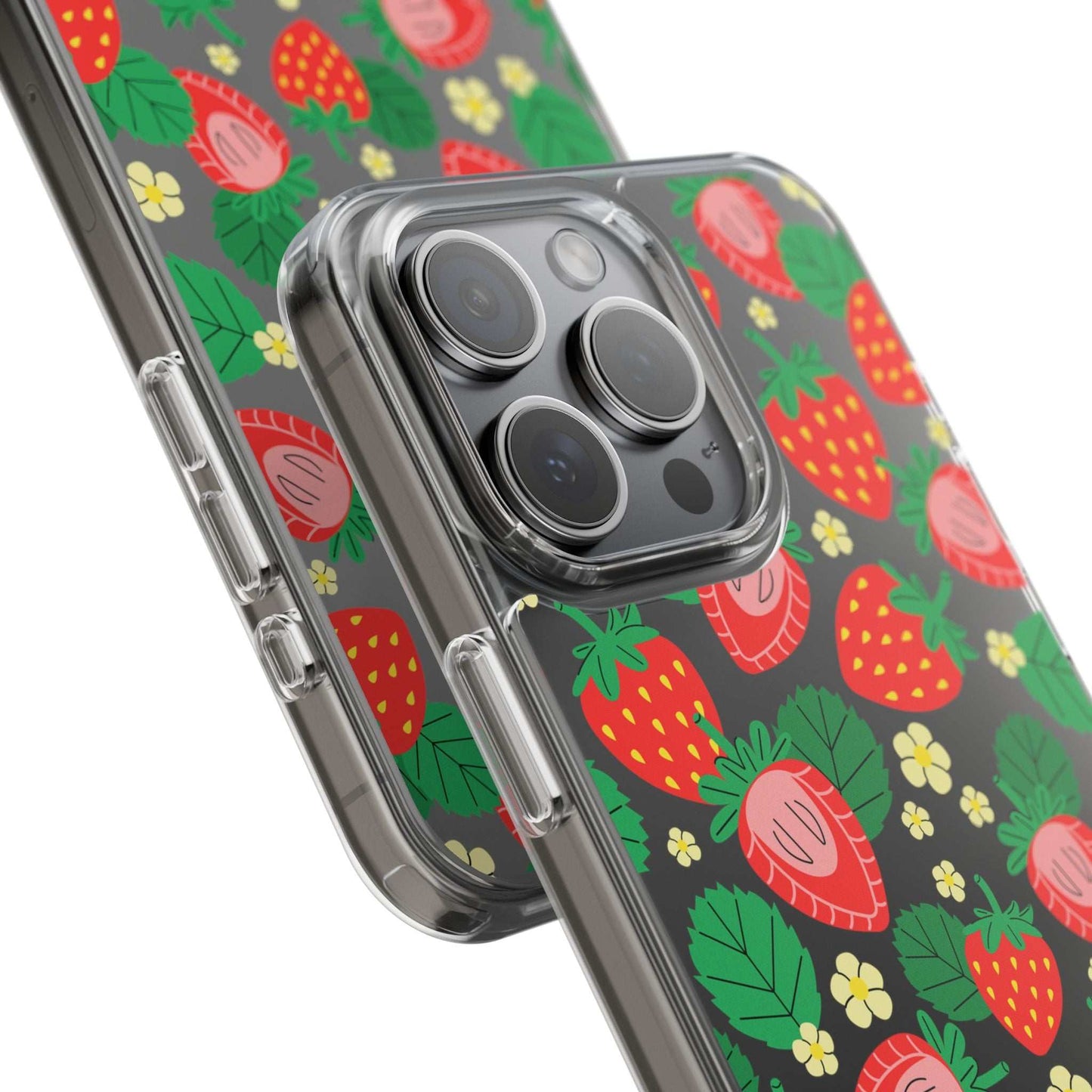 Fruit Stickers Summer Aesthetic Eat Your Veggies Clear iPhone Case For iPhone 14, iPhone 13, iPhone 12, iPhone 16 Pro, 15 Pro Max Cover