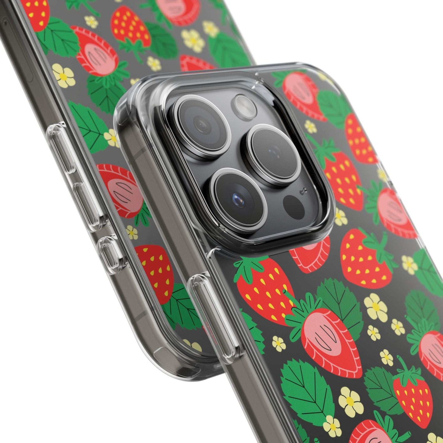 Fruit Stickers Summer Aesthetic Eat Your Veggies Clear iPhone Case For iPhone 14, iPhone 13, iPhone 12, iPhone 16 Pro, 15 Pro Max Cover