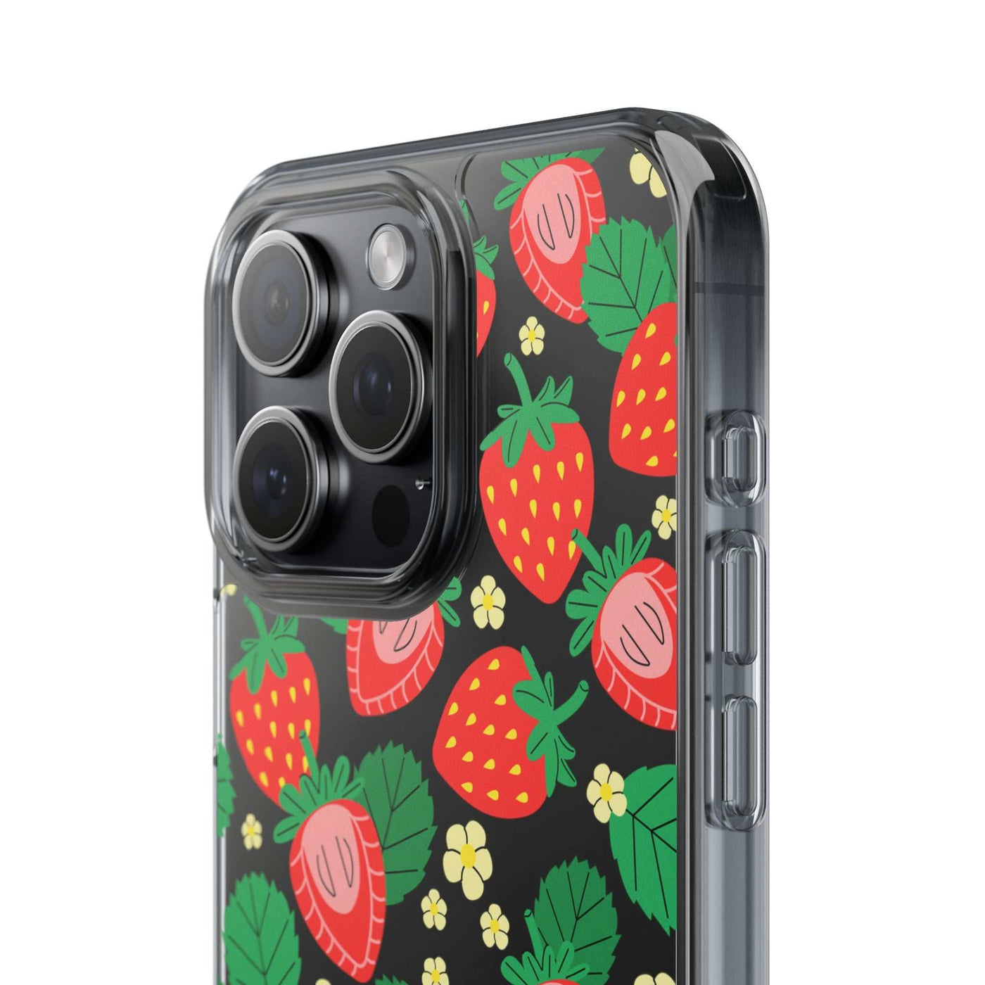 Fruit Stickers Summer Aesthetic Eat Your Veggies Clear iPhone Case For iPhone 14, iPhone 13, iPhone 12, iPhone 16 Pro, 15 Pro Max Cover