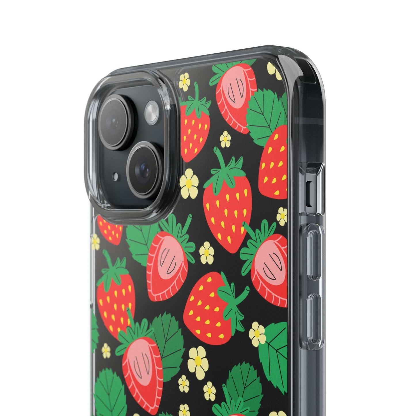 Fruit Stickers Summer Aesthetic Eat Your Veggies Clear iPhone Case For iPhone 14, iPhone 13, iPhone 12, iPhone 16 Pro, 15 Pro Max Cover