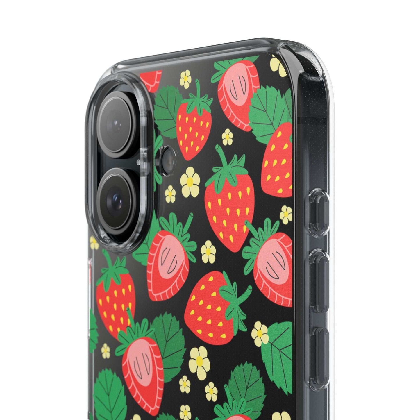 Fruit Stickers Summer Aesthetic Eat Your Veggies Clear iPhone Case For iPhone 14, iPhone 13, iPhone 12, iPhone 16 Pro, 15 Pro Max Cover