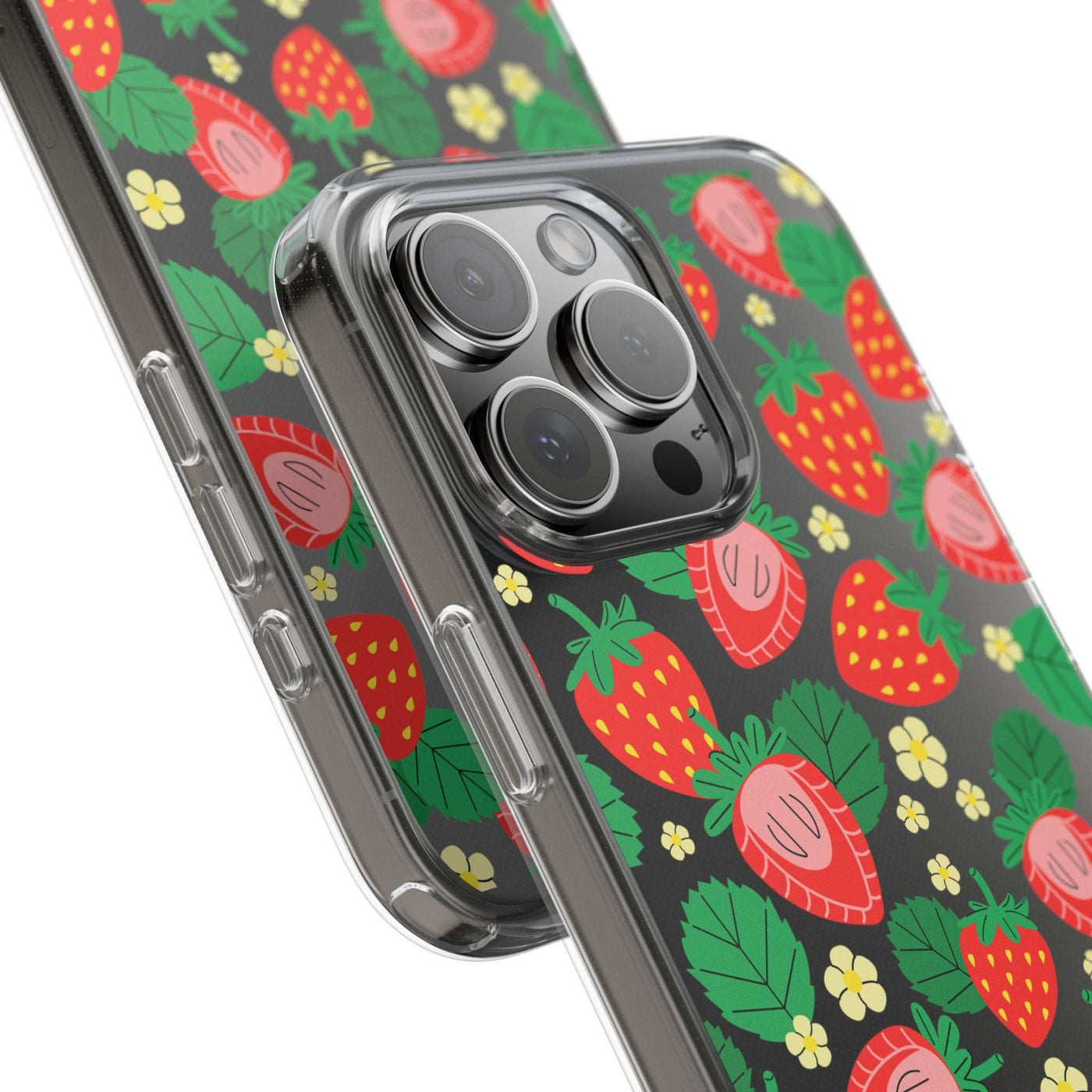 Fruit Stickers Summer Aesthetic Eat Your Veggies Clear iPhone Case For iPhone 14, iPhone 13, iPhone 12, iPhone 16 Pro, 15 Pro Max Cover