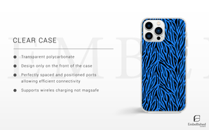 Blue Zebra Print Tough Phone Case