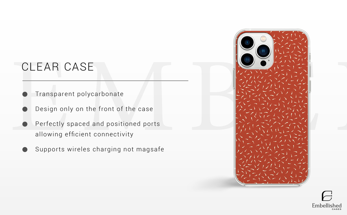 Rust Microconfetti Tough Phone Case - Durable Red Speckle Protective Cover