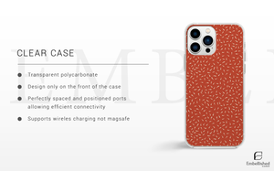 Rust Microconfetti Tough Phone Case - Durable Red Speckle Protective Cover