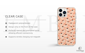 Peach Daisy Pattern Tough Phone Case