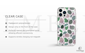 Pastel Leaf Pattern Protective iPhone Cover