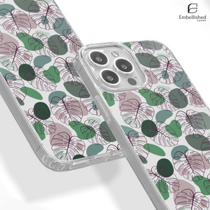 Pastel Leaf Pattern Protective iPhone Cover