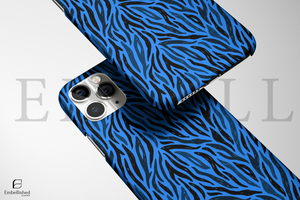 Blue Zebra Print Tough Phone Case