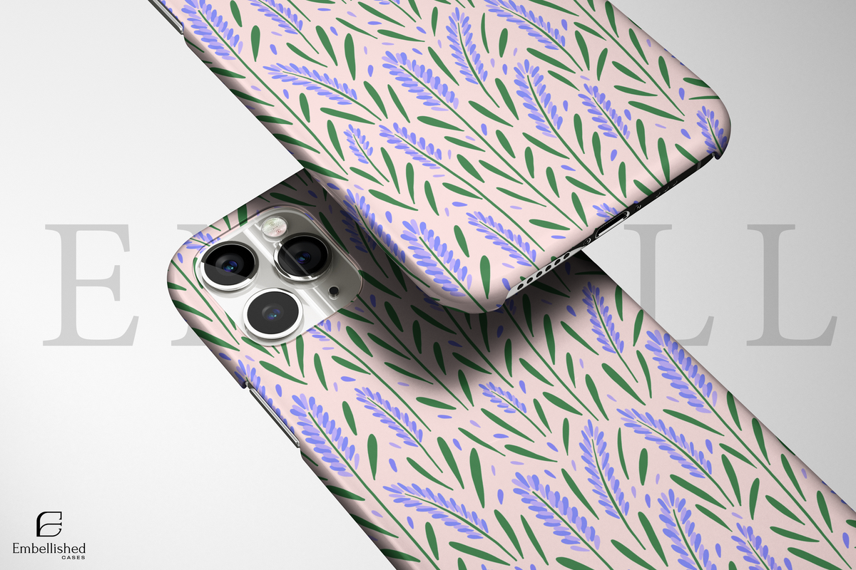 Lavender Field Tough Phone Case - Floral Protective Phone Case