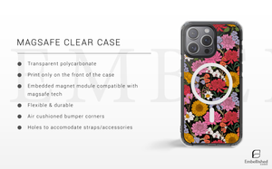 Clear Floral Phone Case - Colorful Wildflower Protective Case for iPhone