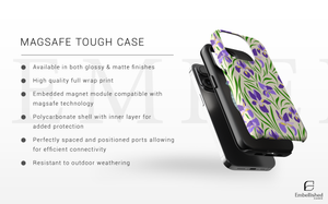 Iris Floral Tough Phone Case - Protective Botanical Phone Cover