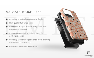 Peach Daisy Pattern Tough Phone Case
