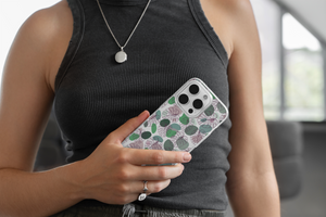 Pastel Leaf Pattern Protective iPhone Cover