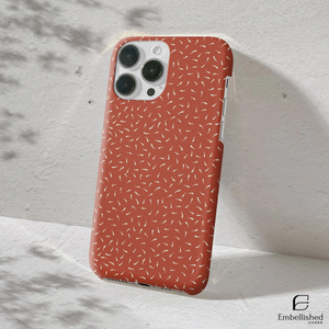 Rust Microconfetti Tough Phone Case - Durable Red Speckle Protective Cover