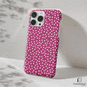 Magenta Confetti Tough Phone Case - Protective Floral Pattern