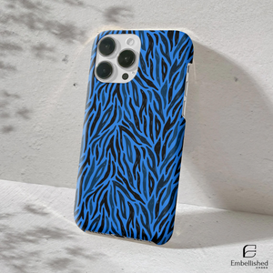 Blue Zebra Print Tough Phone Case