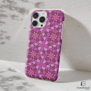 Pink Mosaic Floral Tough Phone Case - Vibrant Pattern iPhone Cover